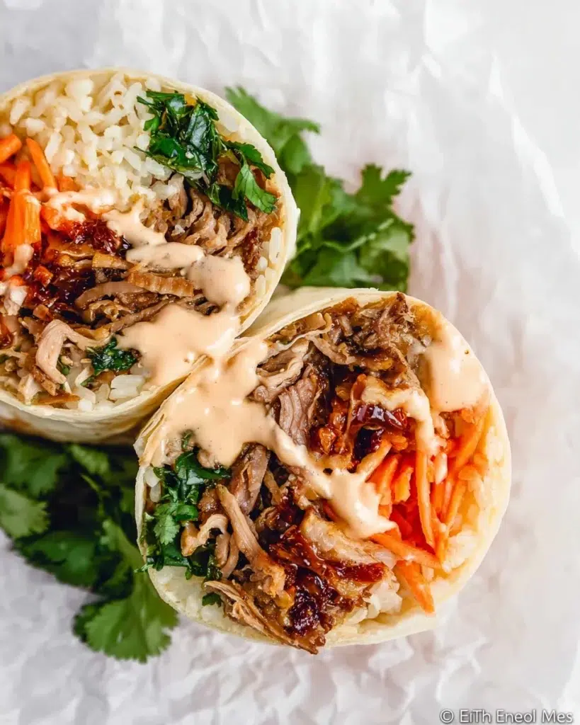 The preparation steps of Korean Burrito