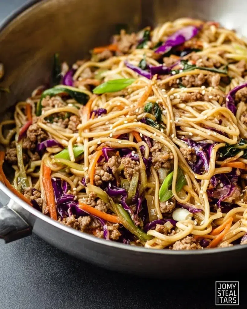 The preparation steps of Potsticker Noodle Bowl